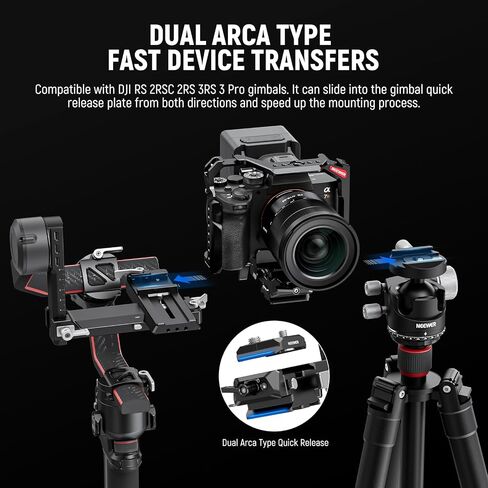 NEEWER Foldable V Mount Battery Plate with Arca Type Baseplate for RS4 Gimbal, Tripod & PD Quick Release Plate, DSLR Camera Video Rig Compatible with SmallRig V Lock Battery & Cage, PS014 in Saudi Arabia