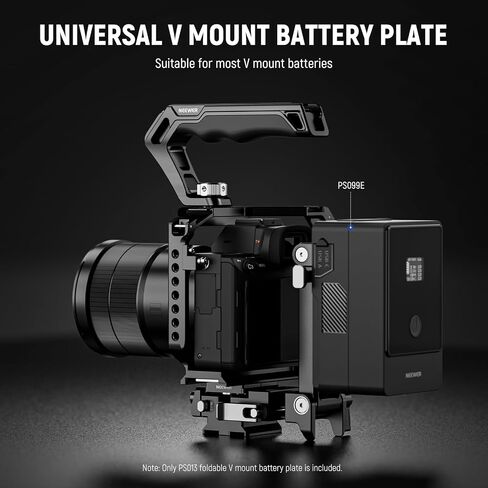 NEEWER Foldable V Mount Battery Plate with Arca Type Baseplate for RS4 Gimbal, Tripod & PD Quick Release Plate, DSLR Camera Video Rig Compatible with SmallRig V Lock Battery & Cage, PS014 in Saudi Arabia
