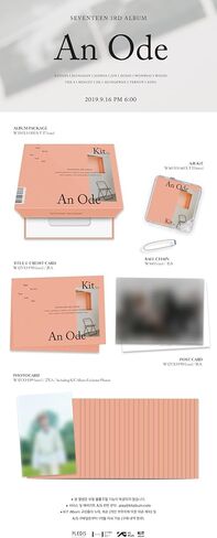 Generic SEVENTEEN an Ode 3rd Album Reissue Kit الإصدار مع التتبع SVT 17، 240701TA003 in Saudi Arabia
