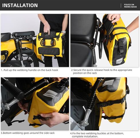 Rhinowalk Motorcycle Saddlebags, Waterproof Saddlebags, Quick Release 25L Motorcycle Single Side Hanging Bag Motorcycle Accessories in Saudi Arabia