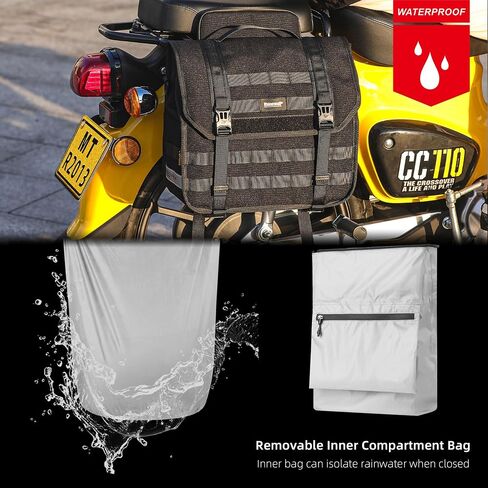 Rhinowalk Motorcycle Saddlebags, Waterproof Saddlebags, Quick Release 25L Motorcycle Single Side Hanging Bag Motorcycle Accessories in Saudi Arabia