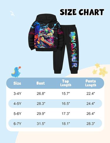 Toddler Boy Clothes 3-7Y Dinosaur Printed Toddler Clothes For Boys Long Sleeve Hoodie Pant Sets Toddler Boy Outfits in Saudi Arabia