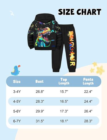 Toddler Boy Clothes 3-7Y Dinosaur Printed Toddler Clothes For Boys Long Sleeve Hoodie Pant Sets Toddler Boy Outfits in Saudi Arabia