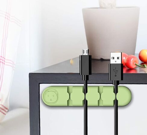 2 Packs Cord Organizer Holder Cable Management Clips for Power Cord USB Mouse Cable Wire PC Desk nightstand Home Office in Saudi Arabia