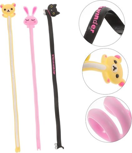 Uonlytech 1 Set 8 Pcs Winder Wrapping Paper Organizer Earbud Holder Silicone Zip Ties Animal USB Cable Protector USB Cable Wire Silicone Holder Earphone Cord Cords Holders Earphone Holder in Saudi Arabia
