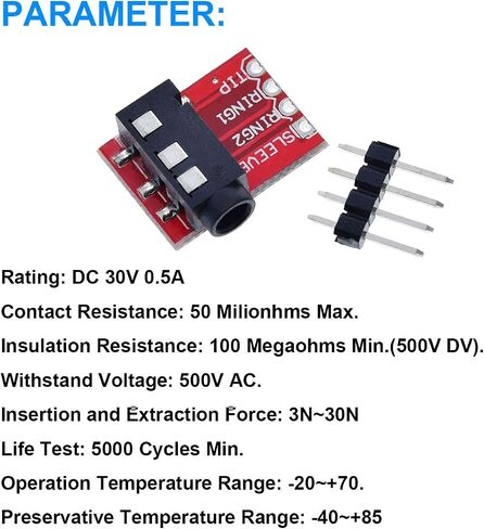 10 Pcs TRRS 3.5mm Audio Jack Breakout Board Headphone Video MP3 Jack Socket Module for Arduino in Saudi Arabia