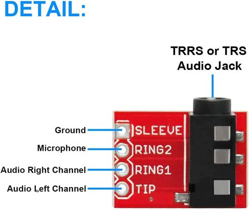 10 Pcs TRRS 3.5mm Audio Jack Breakout Board Headphone Video MP3 Jack Socket Module for Arduino in Saudi Arabia