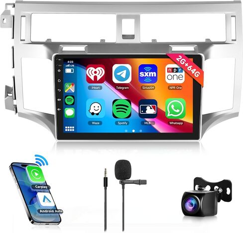 2G+64G لسيارة Toyota Avalon 2005-2010 Android Car Stereo مع Carplay Wireless Android Auto، شاشة لمس 9 بوصة بلوتوث راديو السيارة يدعم GPS Navigation WiFi HiFi Audio FM SWC USB + كاميرا احتياطية عالية الدقة in Saudi Arabia