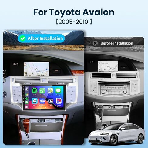 2G+64G لسيارة Toyota Avalon 2005-2010 Android Car Stereo مع Carplay Wireless Android Auto، شاشة لمس 9 بوصة بلوتوث راديو السيارة يدعم GPS Navigation WiFi HiFi Audio FM SWC USB + كاميرا احتياطية عالية الدقة in Saudi Arabia