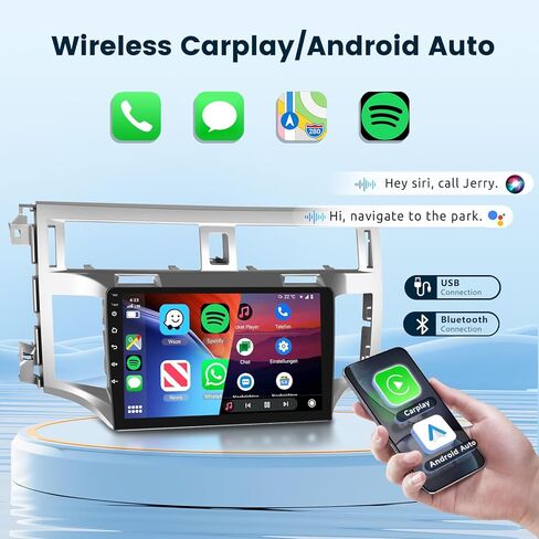 2G+64G لسيارة Toyota Avalon 2005-2010 Android Car Stereo مع Carplay Wireless Android Auto، شاشة لمس 9 بوصة بلوتوث راديو السيارة يدعم GPS Navigation WiFi HiFi Audio FM SWC USB + كاميرا احتياطية عالية الدقة in Saudi Arabia