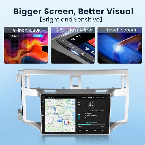 2G+64G لسيارة Toyota Avalon 2005-2010 Android Car Stereo مع Carplay Wireless Android Auto، شاشة لمس 9 بوصة بلوتوث راديو السيارة يدعم GPS Navigation WiFi HiFi Audio FM SWC USB + كاميرا احتياطية عالية الدقة in Saudi Arabia