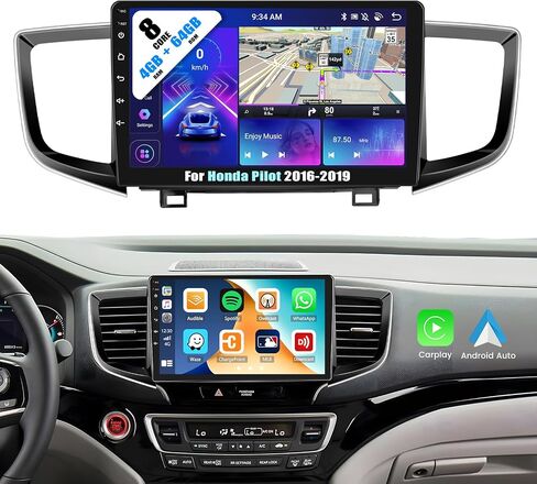 [8 Core 4G+64G] Android 13 Car Stereo for Honda Pilot 2016-2019 with Wireless Apple Carplay Android Auto,10.1'' Touchscreen Car Radio with WiF/GPS Navigation,Bluetooth,FM/RDS,SWC+Backup Camera in Saudi Arabia