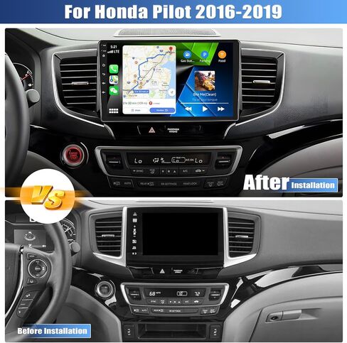 [8 Core 4G+64G] Android 13 Car Stereo for Honda Pilot 2016-2019 with Wireless Apple Carplay Android Auto,10.1'' Touchscreen Car Radio with WiF/GPS Navigation,Bluetooth,FM/RDS,SWC+Backup Camera in Saudi Arabia