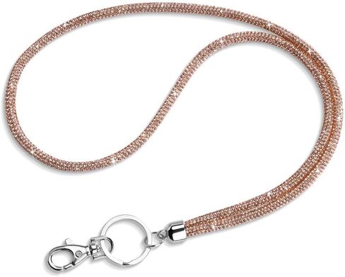 Artscope ID Card Holder Lanyard, 34.8'' All Around Bling Crystal Neck Strap Lanyard Women's Chain Badge Necklace (AB Color) in Saudi Arabia