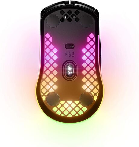 SteelSeries Aerox 3 Wireless - Super Light Gaming Mouse - 18,000 CPI TrueMove Air Optical Sensor - Ultra-lightweight Water Resistant Design - 200 Hour Battery Life in Kuwait