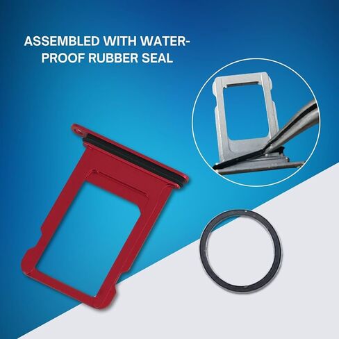 E-repair SIM Card Tray Holder with Rubber Waterproof Ring Replacement for iPhone 8 (4.7 inch) (Rose Gold) in Kuwait