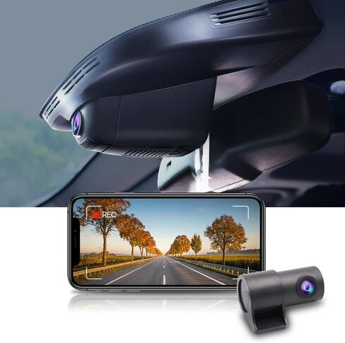 كاميرا Fitcamx الأمامية 4K+الخلفية 1080P مناسبة لـ Alfa Romeo Giulia & Stelvio 2017-2024، مظهر OEM متكامل، تطبيق WiFi وتطبيق مدمج، فيديو عالي الدقة مزدوج، تسجيل حلقة، وضع انتظار السيارات، سهل الضبط، بطاقة 128 جيجابايت in Kuwait