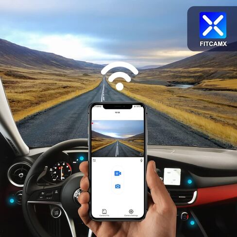 كاميرا Fitcamx الأمامية 4K+الخلفية 1080P مناسبة لـ Alfa Romeo Giulia & Stelvio 2017-2024، مظهر OEM متكامل، تطبيق WiFi وتطبيق مدمج، فيديو عالي الدقة مزدوج، تسجيل حلقة، وضع انتظار السيارات، سهل الضبط، بطاقة 128 جيجابايت in Kuwait