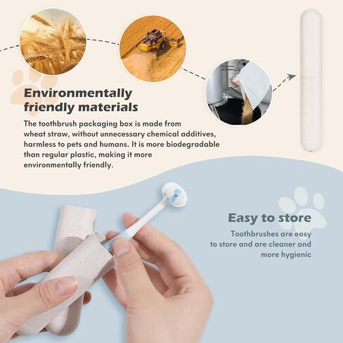 Zestbina Ultra Soft Nano Bristles Dog Toothbrush,Pet Dental Care Kit,3 Sided Design for Easy Teeth Cleaning,Suitable for All Dogs,for Your Pet's Sensitive Teeth and Gums in Saudi Arabia