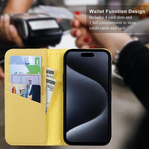 حافظة محفظة VISOUL لهاتف iPhone 16 Pro Max، حافظة محفظة من الجلد الأصلي مرصوفة بالحصى مع حامل بطاقة، حافظة هاتف مغناطيسية، غطاء قابل للطي مع مسند لهاتف iPhone 16 Pro Max (6.9 بوصة) - أسود + أحمر in Kuwait