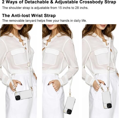 حافظة محفظة KIHUWEY Crossbody لهاتف iPhone 16 Pro Max، حافظة جيب بسحاب مع حامل بطاقة، حافظة حماية من جلد البولي يوريثان RFID مع مسند حزام معصم قابل للفصل 6.9 بوصة (ذهبي وردي) in Kuwait