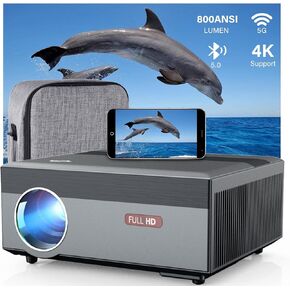 [ Netflix Official Licensed & Auto Focus ] Smart 4K Projector with WIFI6 Bluetooth,2024 Portable Home Theater Movie Projector with Android TV 11.0,Native 1080P Full HD Projector with Dolby,10000+ Apps