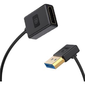 كابل سيليكون تمديد DisplayPort UHD بطول 1 قدم، سلك موسع HDMI DisplayPort 1.4 فولت OD 3.8 مم رفيع للغاية، ذكر مستقيم إلى أنثى مستقيمة DP 32.4 جيجابت في الثانية كابل فائق السرعة، 8K@60 هرتز in Kuwait