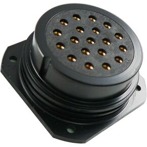 19 Pin Water Resistant IP66 Panel Mount Female Connector Compatible with Socapex 419 and Veam VSC connectors Break-Out Female , 6 Circuit, Multi-Cable, Connector