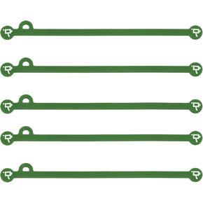 Wooden Camera Cine Magnetic Silicone Cable Ties, Cord Organizer, Set of 5 (Neon Orange, 175mm)