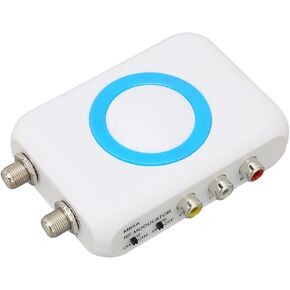 Digital RF Modulator, RF Modulator RCA Coaxial Adapter, M65A NTSC RF Modulator Support AV Output Professional HD VHF Demodulator Converter for CATV System