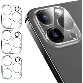 For iPhone 16 Pro /16 Pro Max Camera Lens Protector Tempered Glass Full Coverage Guard - 3 Packs/Transparent