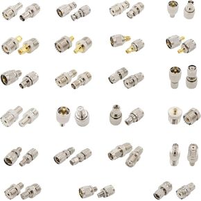 RF Coaxial Adapter Set, 23 Type UHF Adapter Kits, Mini UHF Adapter, PL259 to SMA/BNC/MCX/FME/F/TNC Connector for Ham Radio, CB Radio Antenna Adapter