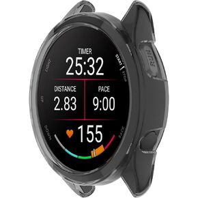 Disscool Case Cover Compatible with Garmin Forerunner 165/Forerunner 165 Music, Smartwatch Soft Anti Drop TPU Replacement Protective Cases Watch Accessories(Black)