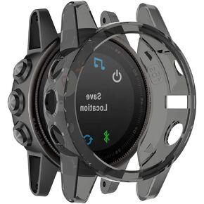 REYDA 2 Pack Watch Case Compatible for Garmin Fenix 5S/5S Plus, Ultra-Thin Soft TPU Silicone Edge Bumper Case Impact Resistant Frame Protective Cover for Garmin Fenix 5S/5S Plus (NO Screen Protector)