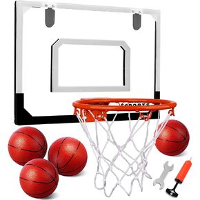 AOKESI Basketball Hoop Indoor for Kids, Mini Basketball Hoop with Light, Batteries & Electronic Scoreboard Over The Door Basketball Toys Christmas Birthday Gift for 3-12 Year Old Boys Girls Adults