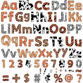 266 Pcs White & Black Letters Cutout Black and White Chalkboard Classroom Letters White & Black Letter and Number Accents for Kids Bulletin Board Display Home School Classroom Decor