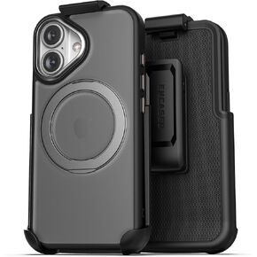 Encased Belt Case Compatible with iPhone 16 Plus with Holster Clip (Compatible with MagSafe) Built-in Magnetic Stand (Black)