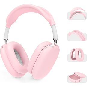 غطاء حافظة من السيليكون من AHASTYLE لسماعات AirPods Max [4 في 1] غطاء وسادة الأذن مضاد للخدش / غطاء أكواب الأذن / وسادة عصابة الرأس / غطاء عصابة الرأس لملحقات Airpods Max حافظة ناعمة لـ Apple AirPods Max (وردي) in Kuwait