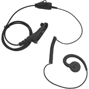 C Shape Swivel APX 6000 Earpiece and Mic Headset Headphone with Ptt Ear Piece Earphone Connection for Motorola APX 7000 8000 apx4000 apx6000 apx7000 apx8000 xpr 7550e 7550 6550e(Black)