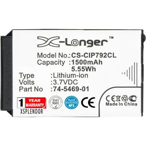 XSP 1500mAh Replacement Battery for Cisco 7026G 74-5468-01 7925 7925G 7925G-EX 7926 7926G CP-7925G-A-K9 CP-7925G-EX-K9 CP-BATT-7925G-STD Part NO CISCO74-5469-01 U8ZBAE12 Parts Battery Batteries