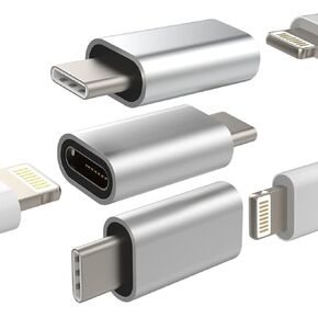 Lightning Female to USB C Male Adapter(3pack) for Galaxy S22 Ultra S20 S21 S9 S10 Plus Note Z Flip Pixel LG Type C Charging Cable Converter for Apple IPhone15 Pro Max Ipad Pro Air 4 Charger Cord