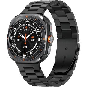 Galaxy Watch Ultra Bands، حزام معدني من الفولاذ المقاوم للصدأ بدون فجوة لساعة Samsung Galaxy Watch 7 Ultra Band 47 مم للرجال والنساء