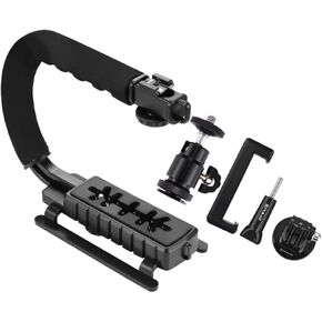 Mikinona مجموعة الإطار C المحمول على شكل حرف U، مثبت جيمبل، مثبت حركة الفيديو، قبضة الكاميرا المحمولة، مثبت الفيديو، حامل الهاتف المحمول، معدات الكاميرا، كاميرا فيديو ABS in Kuwait