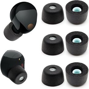 3 Pairs Memory Foam Eartips Ear Buds for Sony WF-1000XM5, Ear Tips Replacement Sony Ear Piece Foam Tips for WF-1000XM5 Fit Charging Case(Matt Surface, M)