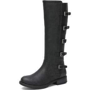 GLOBALWIN Women's Knee High Boots Horseback Riding Tall Boots For Women With Low Heel Comforable For Walking
