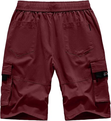 APTRO Men's Elastic Waistband Cotton Cargo Shorts Relaxed Fit Summer Casual Shorts A901 Gray Camo S in Saudi Arabia
