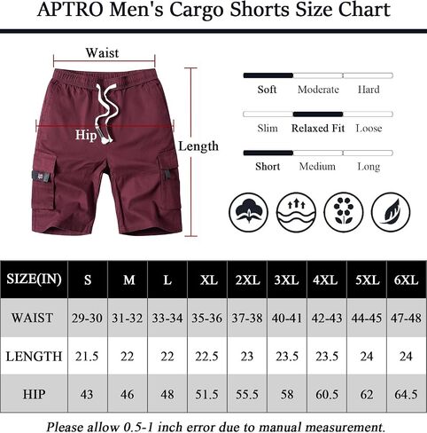 APTRO Men's Elastic Waistband Cotton Cargo Shorts Relaxed Fit Summer Casual Shorts A901 Gray Camo S in Saudi Arabia