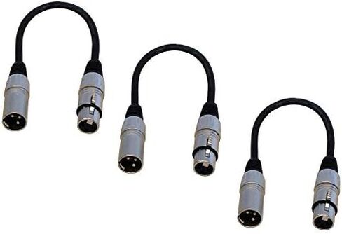 Audio2000'S ADC203NX2 2-Pack XLR Male to XLR Female Balanced Audio Patch Cables- 6 Inches (Tip to Tip) in Kuwait