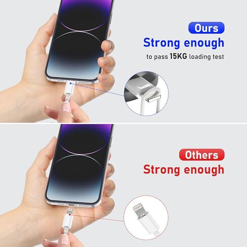 5Pack Phone Charger Fast Charging,[MFi Certified] 20W Wall Fast Charger 6FT Lightning Cable Compatible with iPhone 14/13/12/11/Pro/Max/XR/XS/X/8 in Saudi Arabia