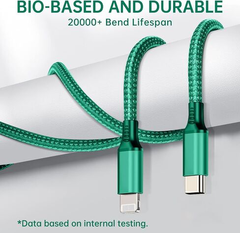 USB A to Lightning Cable 3.3FT 6.6FT, [Apple MFi Certified], Long Lightning Silicone Fast Charging Cable, Suitable for iPhone 14/14 Pro/13/12 Pro Max/12/11/X/XS/8 Plus and More（Silicone Green） in Saudi Arabia
